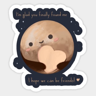 Hello Earth, I'm Pluto Sticker